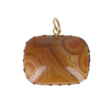 Antique Georgian Gold Marbled Agate Pendant