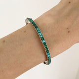 Antique Silver Turquoise Eternity Bracelet