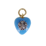 Antique Gold Diamond Heart Locket Charm