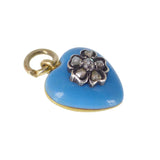 Antique Gold Diamond Heart Locket Charm