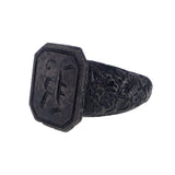 Antique Berlin Iron Monogram Signet Ring