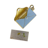 Antique French Enamel 'Je t'aime' Envelope Charm