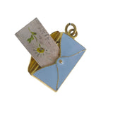 Antique French Enamel 'Je t'aime' Envelope Charm