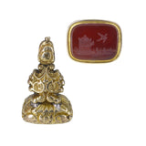 Antique Georgian Carnelian Fleeing Caged Bird Intaglio Fob