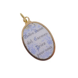 Antique French Gold Enamel 'Notre Dame De Ca Priez For Nous' Charm
