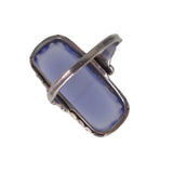 Antique Art Deco Silver Chalcedony Ring