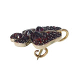 Antique Victorian Garnet Pansy Pendant Brooch