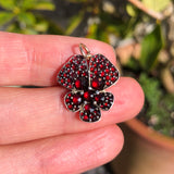 Antique Victorian Garnet Pansy Pendant Brooch