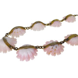 Antique Victorian Conch Shell Daisy Necklace