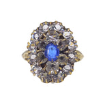 Antique Blue Paste Costume Ring