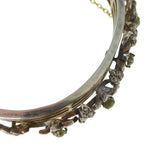 Antique Victorian Chrysoberyl Cats Eye Floral Bracelet