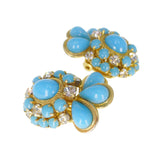 Vintage Christian Dior ‘1967’ Blue Glass Earrings