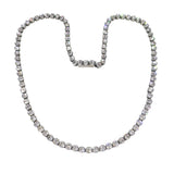 Antique Silver Sparkling Paste Chain Necklace