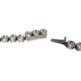 Antique Silver Sparkling Paste Chain Necklace
