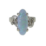Vintage Gold Opal & Diamond Cocktail Ring