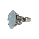 Vintage Gold Opal & Diamond Cocktail Ring