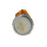 Antique Miniature Silver Agate Butterfly Desk Seal