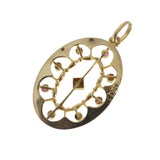 Vintage 18ct Gold Pink Paste Pendant