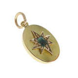 Antique Victorian 18ct Gold Emerald Star Charm