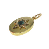 Antique Victorian 18ct Gold Emerald Star Charm
