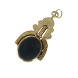 Antique 10ct Gold Bloodstone Watch Key Pendant Fob