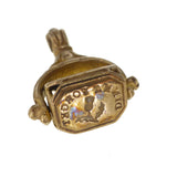 Antique Victorian Brass Spinning Intaglio Wax Seal Charm