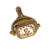 Antique Victorian Brass Spinning Intaglio Wax Seal Charm