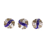 Antique 'Forget Me Not' Enamel Stud Buttons
