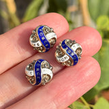 Antique 'Forget Me Not' Enamel Stud Buttons