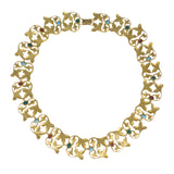 Antique French Gold Plated Wreath Necklace