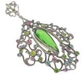 Antique Edwardian Silver Pastel Paste Pendant