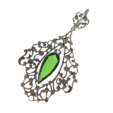 Antique Edwardian Silver Pastel Paste Pendant