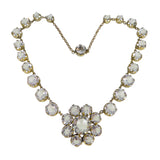Antique Victorian Paste Floral Necklace