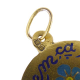 Vintage Portuguese Gold Enamel Forget Me Not Dizer Charm