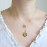 Vintage Portuguese Gold Enamel Floral Dizer Charm