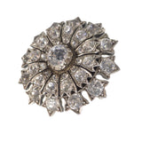 Antique Silver Gilt Paste Starburst Brooch Pendant