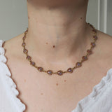 Antique Saphiret Glass Heart Necklace