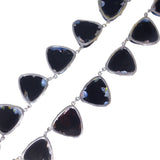 Antique Pastel Pink Blue Foil Panel Necklace