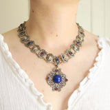 Antique Renaissance Revival Figural Panel Necklace