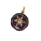 Antique Victorian Gold Garnet Star Charm