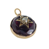 Antique Victorian Gold Garnet Star Charm