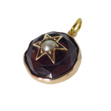 Antique Victorian Gold Garnet Star Charm