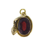Antique Gold Garnet Snake Charm
