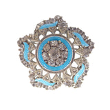 Vintage French Guilloché Enamel Heart Brooch