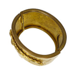 Antique Victorian Gold Tone Buckle Cuff Bracelet