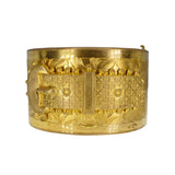 Antique Victorian Gold Tone Buckle Cuff Bracelet