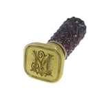 Boxed Antique Victorian Garnet Wax Seal