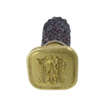 Boxed Antique Victorian Garnet Wax Seal