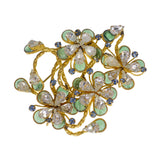 Vintage Mid Century Gripoix Floral Fur Clip