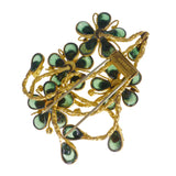 Vintage Mid Century Gripoix Floral Fur Clip